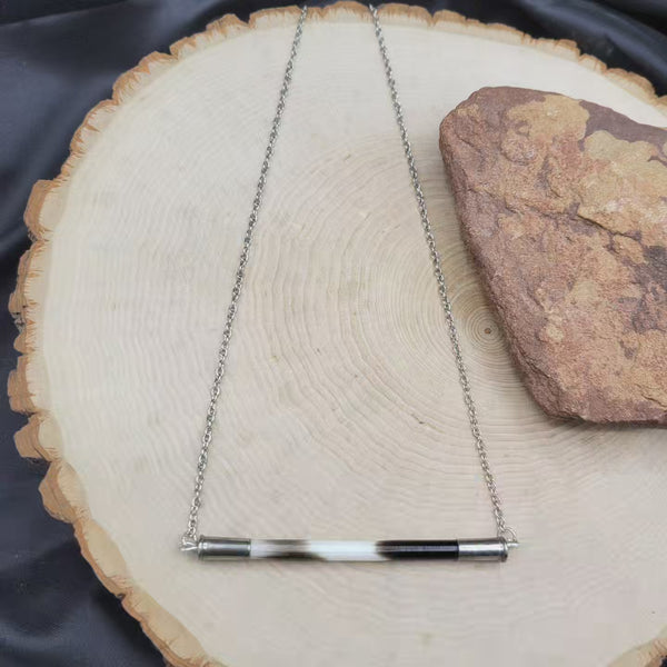 Bullet Porcupine Quill Bar Necklace