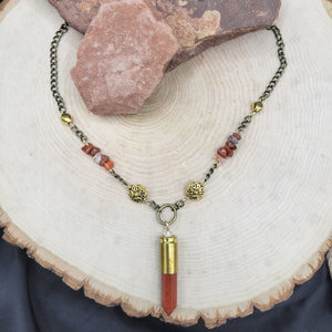 Bohemian Red Jasper & Carnelian Statement Necklace