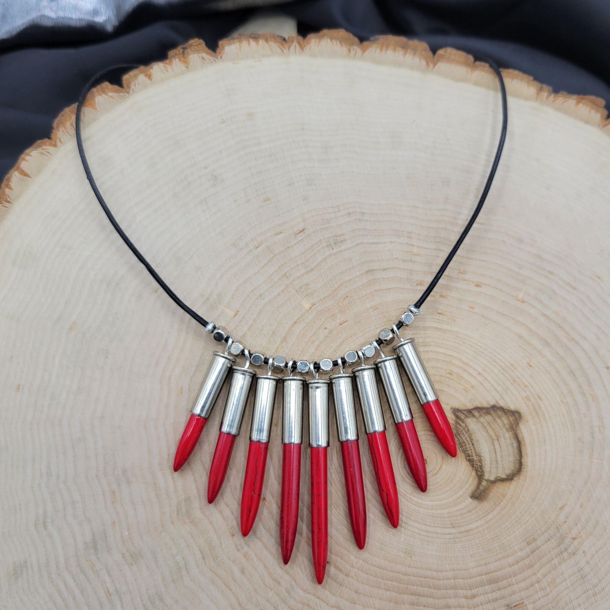 Red and on sale black statement necklace