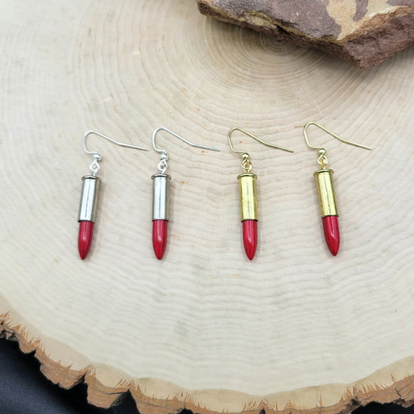 Bullet & Howlite Spike Earrings - Multiple colors available