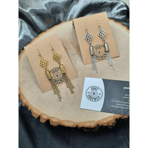 Filigree Bullet Tassel Earrings