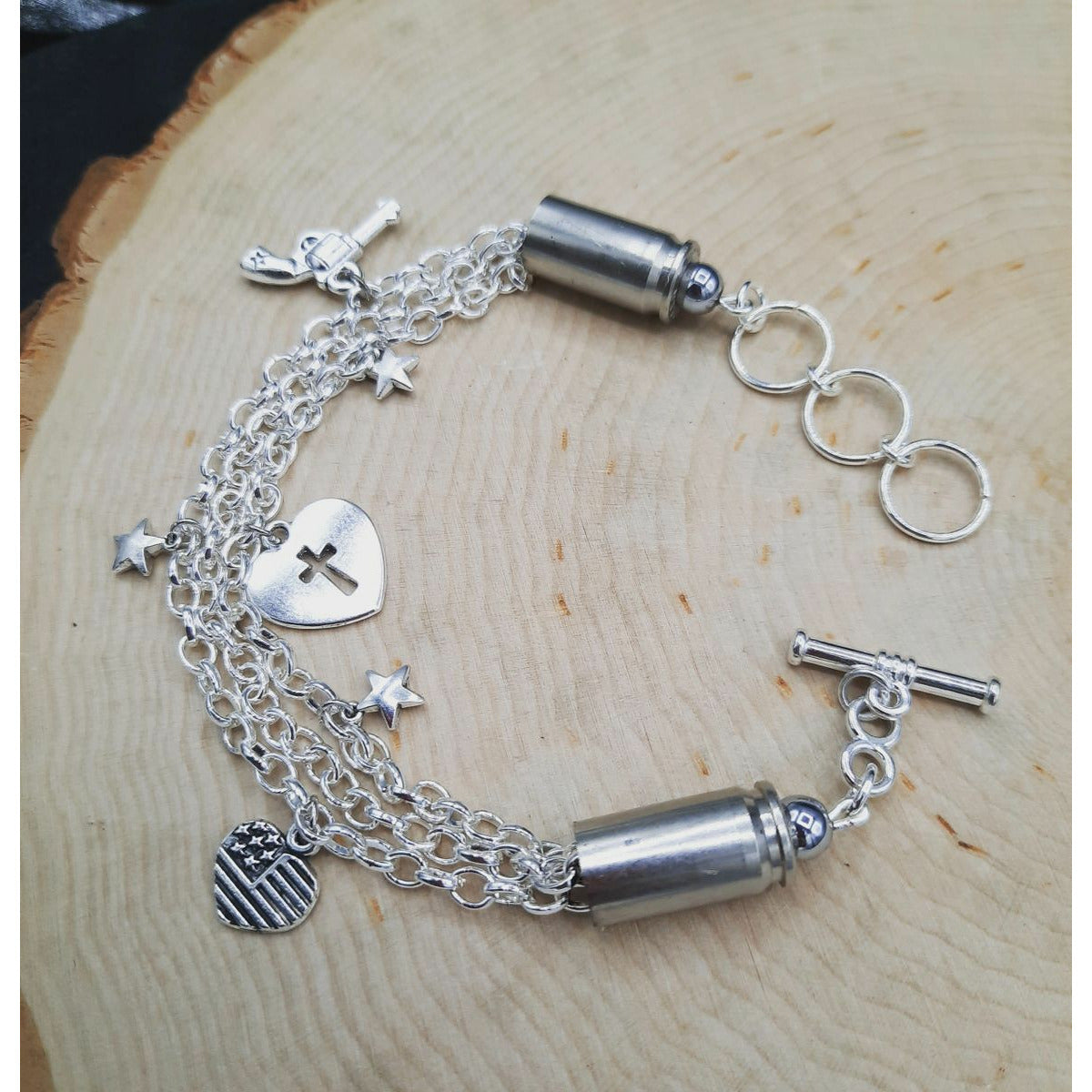 God, Guns and Country Charm Bracelet or Anklet